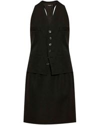 DSquared² - V-Neck Wool Dress - Lyst