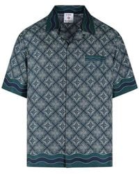 CASABLANCA - Radiating Monogram' Silk Shirt - Lyst