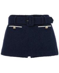 Self-Portrait - Bouclé Wool Skort - Lyst