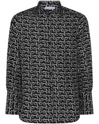 Burberry - Camicia Di Seta E Nera - Lyst