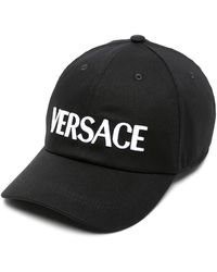 Versace - Black Cotton Baseball Cap - Lyst