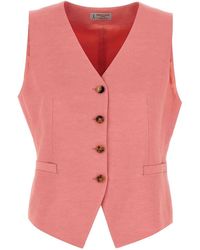 Alberto Biani - Linen Viscose Vest - Lyst