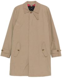 Baracuta - Single-Breasted Pointed Collar Coat - Lyst