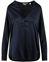 Vince - Silk V-Neck Blouse - Lyst