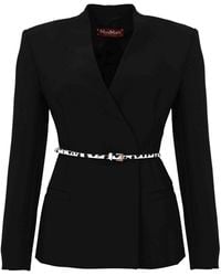 Max Mara - Mstquinoa Double-Breasted Cady Jacket - Lyst