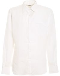 Aspesi - Linen Shirt With Patch Pocket - Lyst