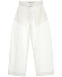 Studio Nicholson - Round Leg Cotton Trousers - Lyst