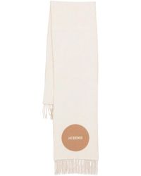 Jacquemus - Rond Carr Wool Scarf With Jacquard Logo - Lyst