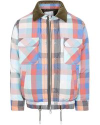 Sacai - Plaid Padded Blouson - Lyst