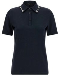 Fabiana Filippi - Crystal Collar Polo Shirt - Lyst