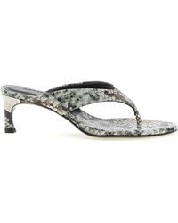 ROTATE BIRGER CHRISTENSEN - Snake Leather Mules - Lyst