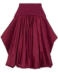 Jonathan Simkhai - Corinn Bubble Taffeta Midi Skirt - Lyst