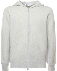 Giuliano Galiano - Wool And Cashmere Zip-Up Sweatshirt - Lyst