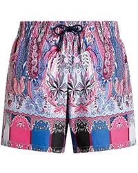 Etro - Swimsuit With Placed Floral Paisley Print - Lyst
