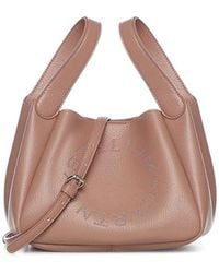 Stella McCartney - Crossbody Bag With Double Top Handle And Logo - Lyst