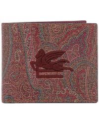 Etro - Coated Canvas Wallet With Paisley Motif - Lyst