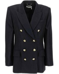 Chloé - Double-breasted Blazer With Gold Buttons - Lyst