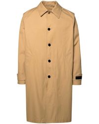 Versace - Cotton And Silk Trench Coat - Lyst