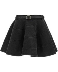 Self-Portrait - Flared Miniskirt - Lyst