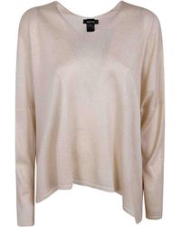 Avant Toi - Laminated Oversize V Neck Pullover - Lyst