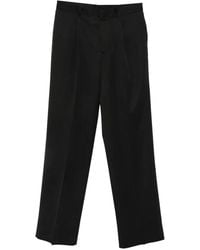 Lardini - Wool Gabardine Pleated Trousers - Lyst