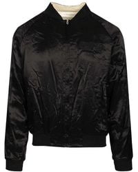 DIESEL - Reversible Satin Bomber Jacket - Lyst