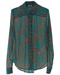 Just Cavalli - Crepe Leopard Shirt - Lyst