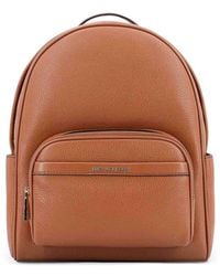 Michael Kors - Bex Leather Backpack With Frontal Logo Patch - Lyst