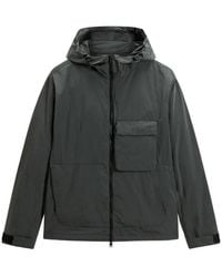 Woolrich - Shiny Nylon Hooded Jacket Forest Veil - Lyst