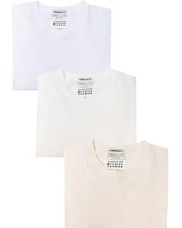 Maison Margiela - Crewneck Cotton T-shirt In Three Colours - Lyst