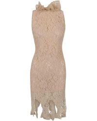 GIUSEPPE DI MORABITO - Lace Dress With Sculptural Neckline - Lyst