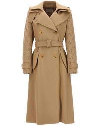 Chloé - Embroidered Hooded Trench Coat Coats, Trench Coats - Lyst