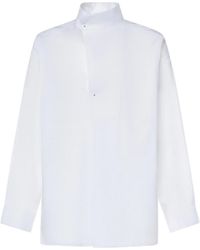 Hed Mayner - Oversized Shirt With A High Collar - Lyst