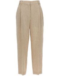 Brunello Cucinelli - Striped Pleated Pants - Lyst