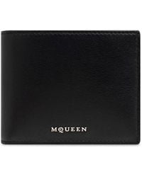 McQueen - Calf Leather Wallet With Logo - Lyst