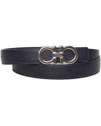 Ferragamo - Leather Gancini Belt - Lyst