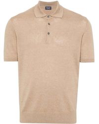 Drumohr - Buttoned Polo With Logo - Lyst