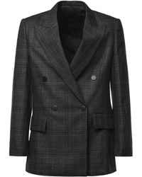 Dondup - Double-Breasted Prince Of Wales Blazer - Lyst