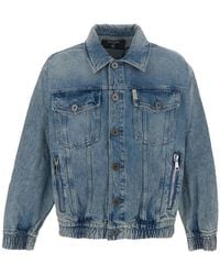 Balmain - Faded Cotton Denim Jacket - Lyst