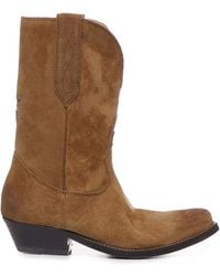 Golden Goose - Suede Low Wish Star Boots - Lyst