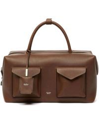 Max Mara - Large Leather Satchel Bag With Pockets - Lyst