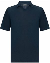Franzese Collection - Linen And Cotton Knit Polo Shirt - Lyst