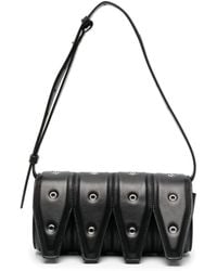 Yuzefi - Stud-embellished Leather Shoulder Bag - Lyst