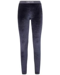 Tom Ford - Stretch Lustrous Velour Signature Leggings - Lyst