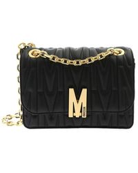 Moschino - M Quilted Leather Shoulder Bag In - Lyst