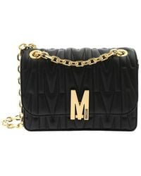 Moschino - M Quilted Leather Shoulder Bag - Lyst