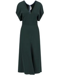 Victoria Beckham - Flared Midi Dress - Lyst