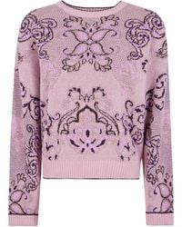 Twinset - Round Neck Jacquard Sweater - Lyst