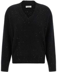 Brunello Cucinelli - Diamante Cashmere-Silk Jumper - Lyst