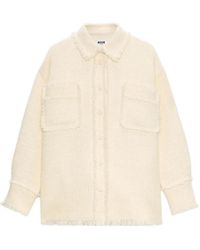 MSGM - Msgm Ivory Shirt Jacket - Lyst